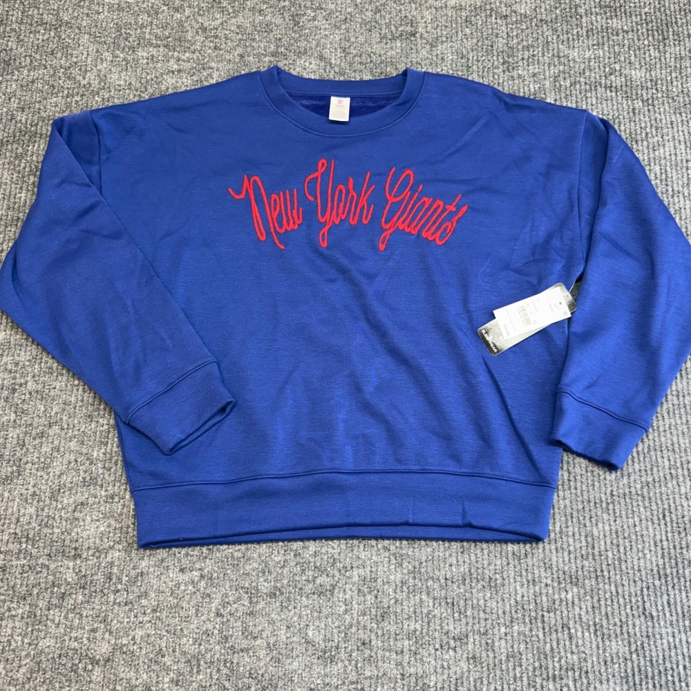 New York Giants NFL Team Apparel Women's Crewneck Sweatshirt NWT Size L